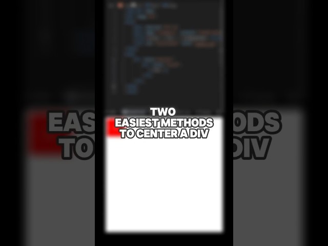 How to Center a Div? 2 Easiest Methods #shorts