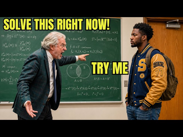 Professor Doesn't Know Late Black Student Is a Math Prodigy — Hands Him "Impossible" Problem to Mock