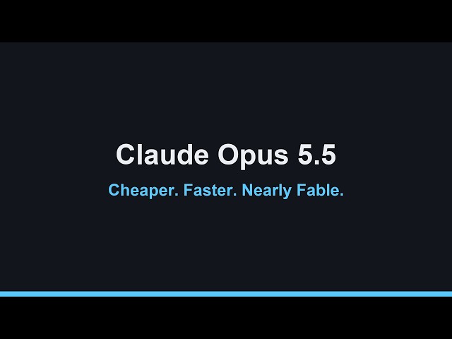 Claude Opus 5.5: Cheaper, Faster, and Almost as Good as Fable