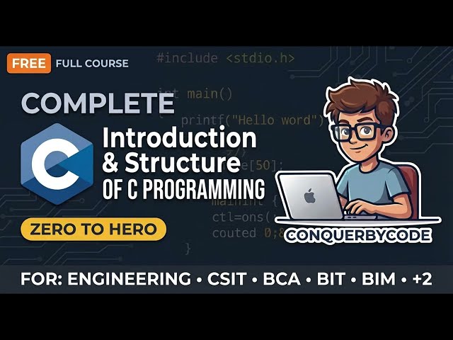 C Programming #1: Introduction & Structure of C Programming | for Engineering, CSIT, BCA, BIT, BIM