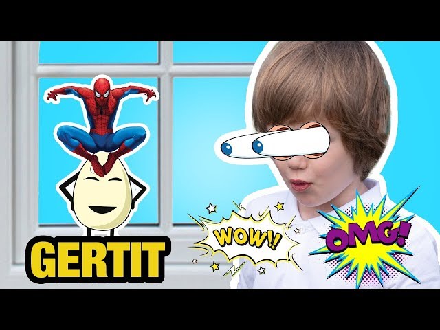 Spider Man and Surprise Egg QAPAQUL Surprising GERTI at Home!