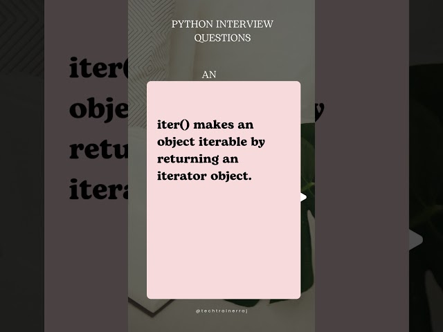 Python Interview Questions and Answers #PythonInterviewQuestions #LearnPython #TechInterviews