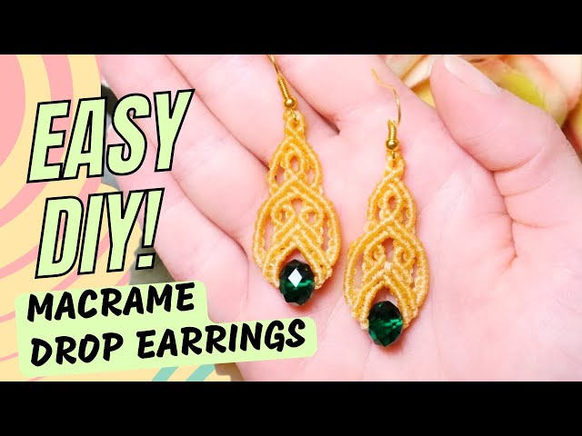 Stunning Macrame Earrings: Super Easy DIY for Beginners!