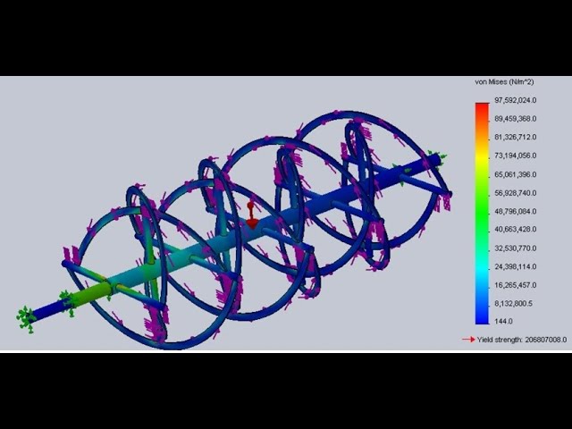 Solidworks simulation CAE - analysis CAE mixer machine