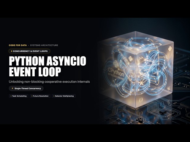 How Python Asyncio Event Loop Implements Non-Blocking Cooperative Concurrency | Code For Data