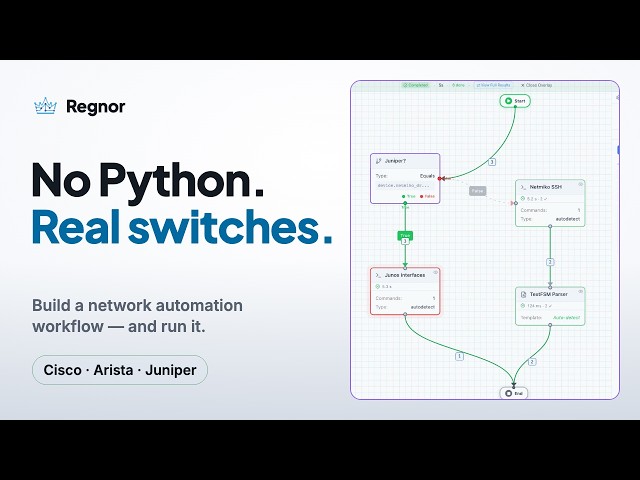 Build a network automation workflow without writing Python