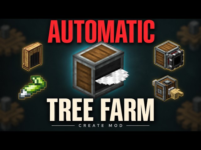 Ultimate Create Mod Tree Farm Tutorial (Automatic 2x2 Wood Setup)