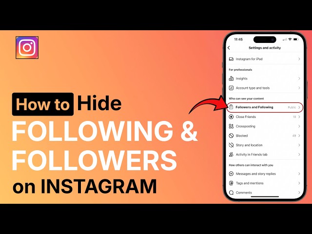 How To Hide Instagram Following & Followers List (2026)