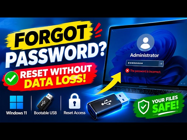 Forgot Windows 11 Password? Reset It with Bootable USB Without Losing Data!