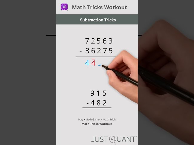 Math Tricks - Subtraction Tricks - Left to Right Subtraction - Vedic Math Tricks #mathstricks