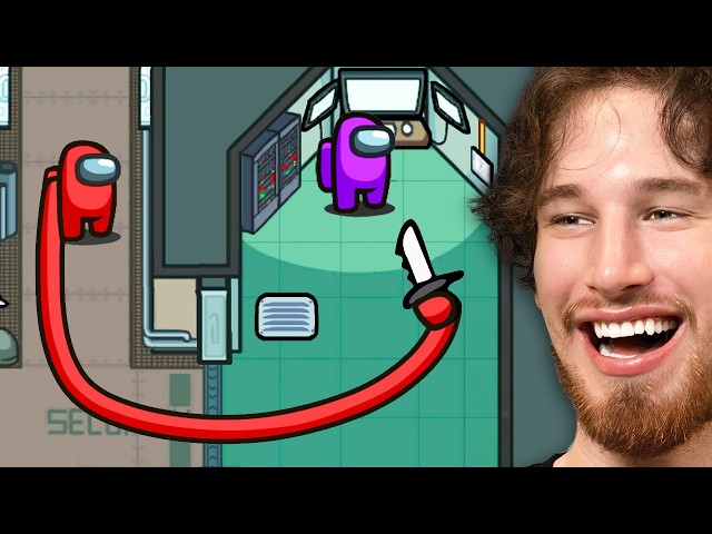 Trolling My Friends With INFINITE KILL RANGE in Among Us