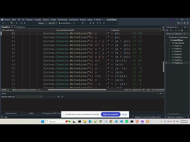 Curso de C# Clase 06 Operadores Aritméticos | Escuela Libre de Programación