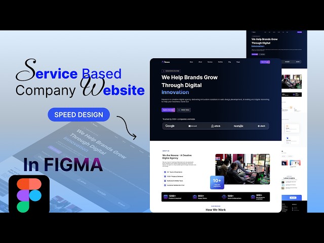 Service Based Company Website UI Design in Figma  | Speed UI Design Tutorial