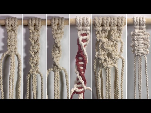 6 Basic Macrame Square Knot Variations tutorial