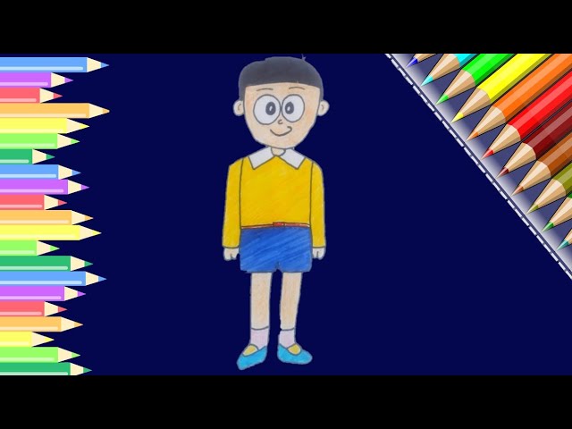 How to draw Nobita from Doraemon | Easy Drawing