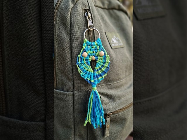 🦉 Macrame Owl Backpack Charm | Cute DIY Idea #macrame #owl