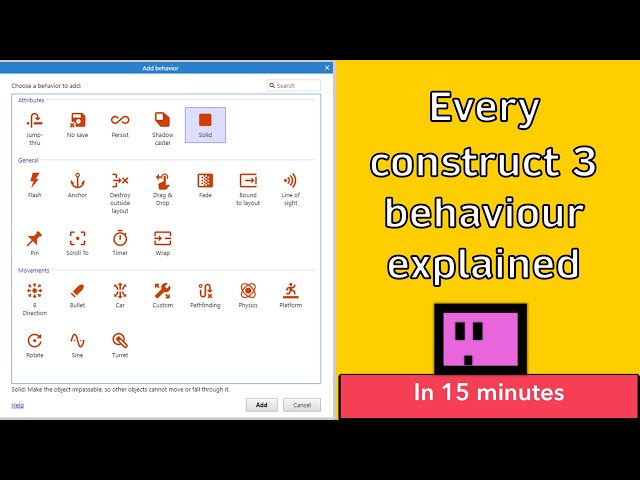 Every construct 3 behaviour explained with examples in 15 minutes!