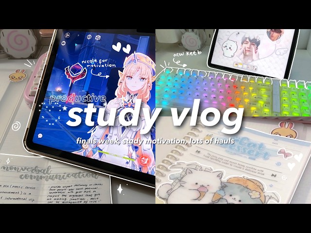 6am STUDY VLOG 📚📎 finals week, study motivation, school morning routine, productivity