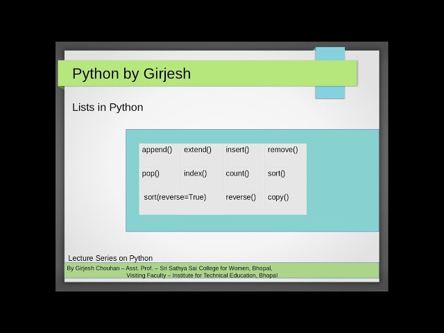 Lists in Python