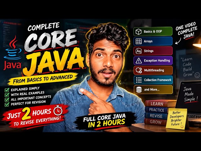 Complete Core Java in just 2 hours...