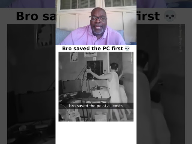 Gamer Saves His PC First As Earthquake Hits