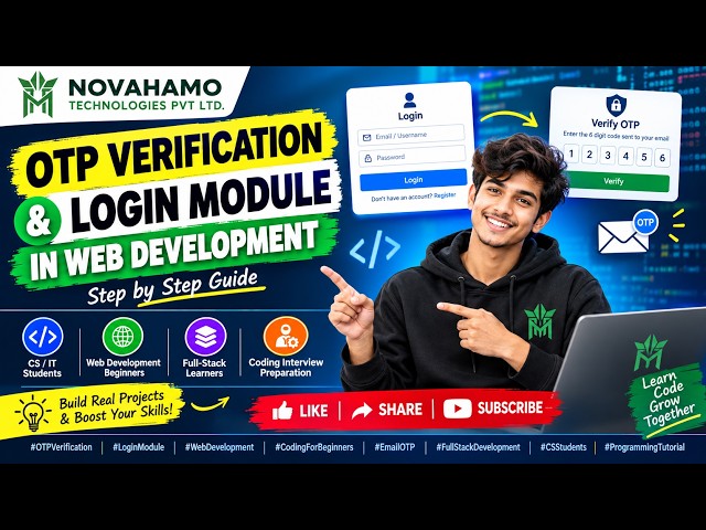 🔐 OTP Verification & Login Module in Web Development | Step-by-Step Tutorial | Python Full Stack