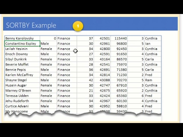 SORTBY() FUNCTION IN MS EXCEL
