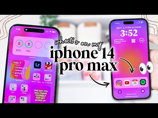 WHAT'S ON MY IPHONE 14 PRO MAX 📱✨ (new widgets, apps, & home screen organization!)