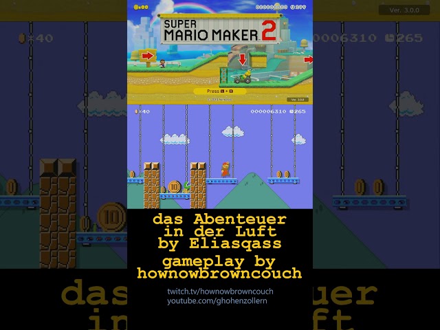 #Shorts #SMM2 das Abenteuer in der Luft Course Clear Video World Record [WR]
