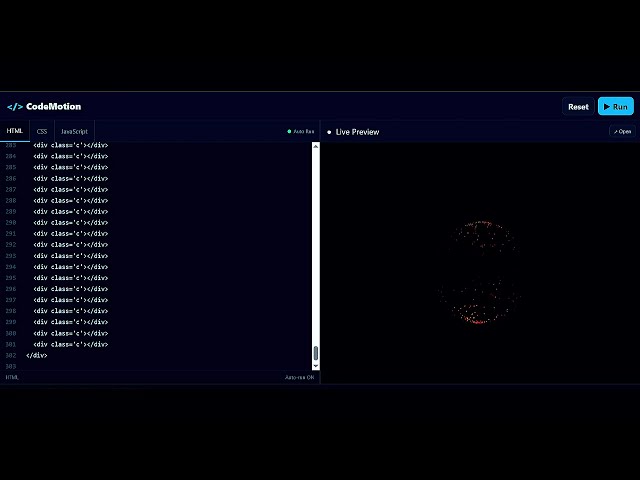 Particle Sphere Animation Using HTML, CSS & JavaScript ✨ | CodeMotion