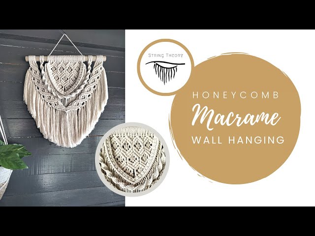 Honeycomb Macrame Wall Hanging | DIY Tutorial | Beginner to Intermediate | Step by Step Guide