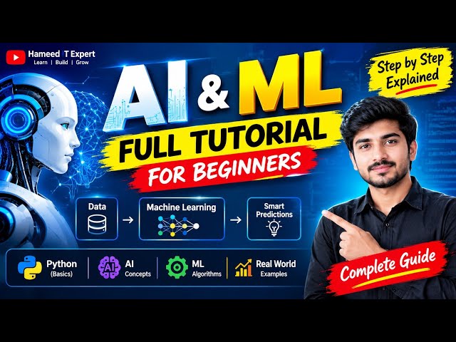 AI and ML full Tutorial for Beginners #ai #ml #aiengineering #aigenerated 