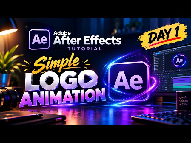 Day 1: Simple Logo Animation in After Effects | Beginner Tutorial | Motion Graphic | Ela Creates