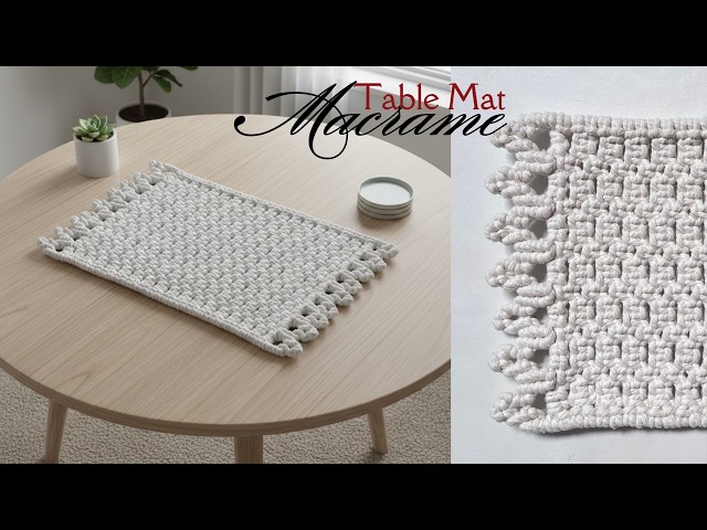 DIY Macrame Table Runner with Leaf Pattern | Macrame Tablecloth | Table Mat | Boho Decor Tutorial