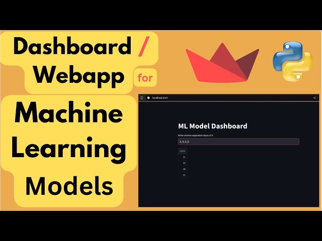Streamlit + Machine Learning: Dashboard for Machine Learning Models with Streamlit