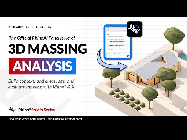 3D Massing Analysis with Rhino & AI | S2 E5 | Rhino Studio Series