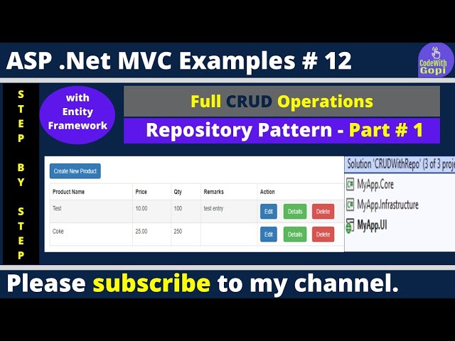 🔥Master Complete CRUD in ASP.NET MVC with Entity Framework & Repository Pattern |  [Part 1]