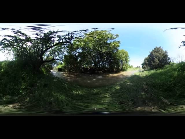 Penitencia Creek San Jose After a weekend of El Nino Rain - 360 Sphere