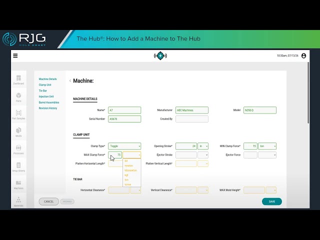 The Hub®: How to Add a Machine | RJG Tutorial