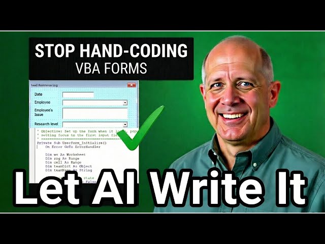 Excel VBA UserForms Just Got Way Easier (Thanks to AI)