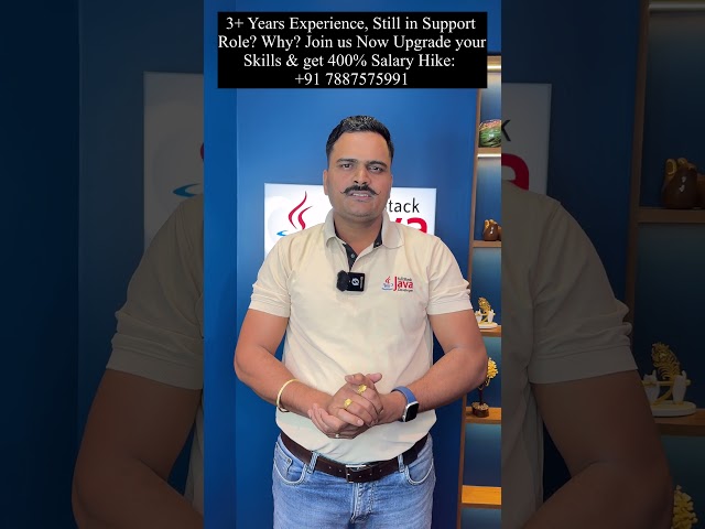 3+ Years of IT Experience but Still in Support? How to Switch to Java Development: +91 7887575991
