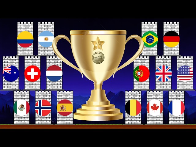 16 COUNTRIES CASTLE TOURNAMENT #12 | Castle Marble Battle Win Rate