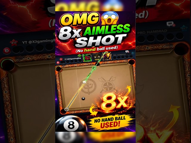 8x Aimless Shot | 8 ball pool #8ballpool #8bp #8bplive #snooker #8ballpooltipsandtricks #8ball #nfl