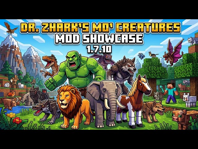 COMO TER O MO' CREATURES NO MINECRAFT 1.7.10 SEM LAG! (GOOGLE DRIVE)
