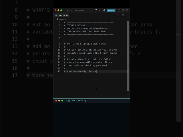 The f"{x=}" Python debug trick you'll use daily