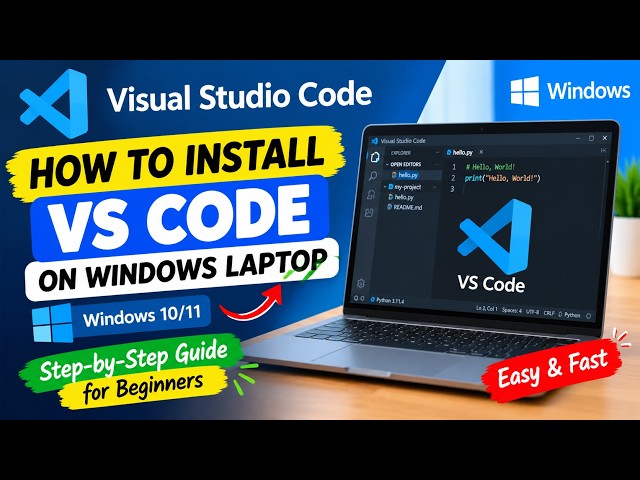 How to Download & Install VS Code on Windows 10/11 | Easy Tutorial