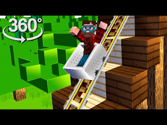 Minecraft in 360º. Minecart Ride | Minecraft Discoveries