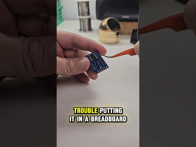 The Easiest Way To Solder Headers On Hardware PCB Modules!  #design #diy #engineering #engineer #pcb