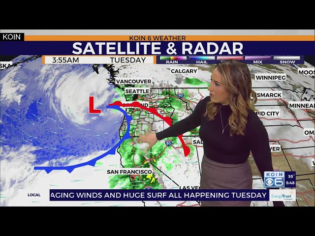 Weather forecast: Record rainfall, damaging winds and huge surf all happening Tuesday