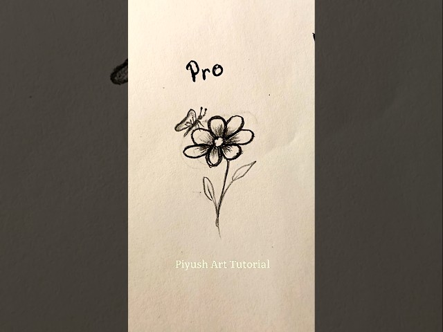 flower 🌼 sketch tutorial | draw beginner to legend #art #howtodraw #drawing #flowersketch #sketch